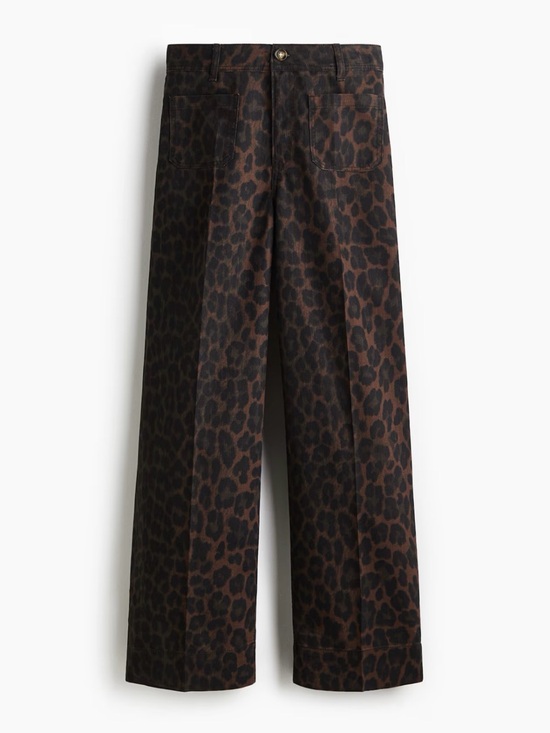 H&M Pants - H&M Wide-Leg Leopard Print Pants